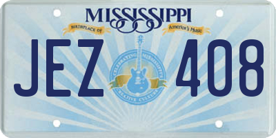 MS license plate JEZ408