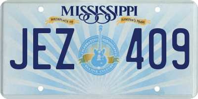 MS license plate JEZ409