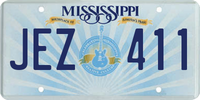 MS license plate JEZ411