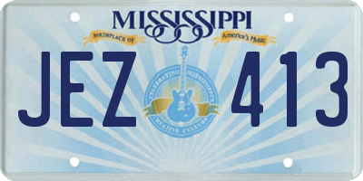 MS license plate JEZ413