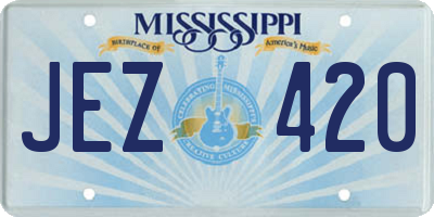MS license plate JEZ420