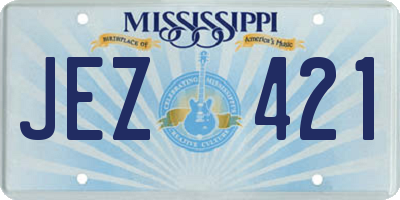 MS license plate JEZ421
