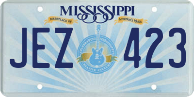 MS license plate JEZ423