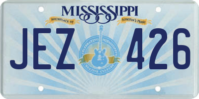 MS license plate JEZ426