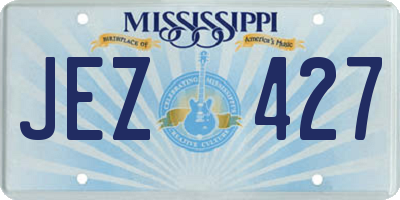MS license plate JEZ427