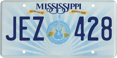 MS license plate JEZ428