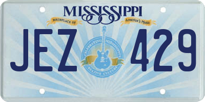 MS license plate JEZ429
