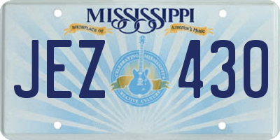MS license plate JEZ430