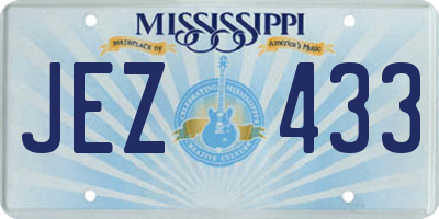 MS license plate JEZ433