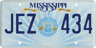 MS license plate JEZ434