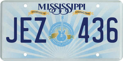 MS license plate JEZ436
