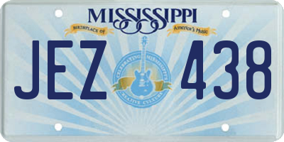 MS license plate JEZ438