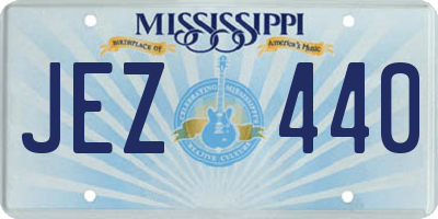 MS license plate JEZ440