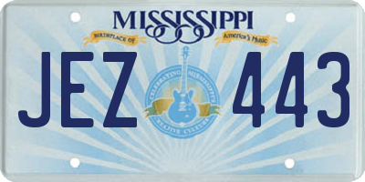 MS license plate JEZ443