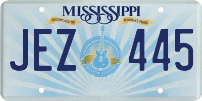 MS license plate JEZ445