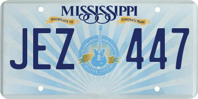 MS license plate JEZ447
