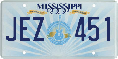 MS license plate JEZ451