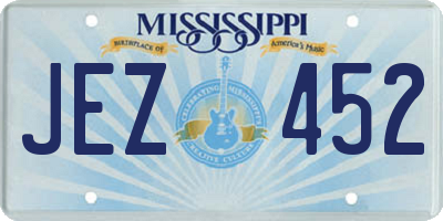 MS license plate JEZ452