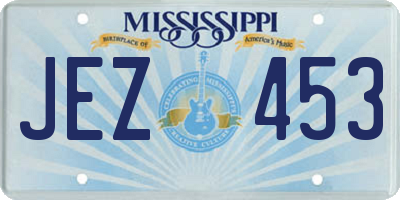 MS license plate JEZ453
