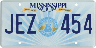 MS license plate JEZ454