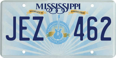 MS license plate JEZ462