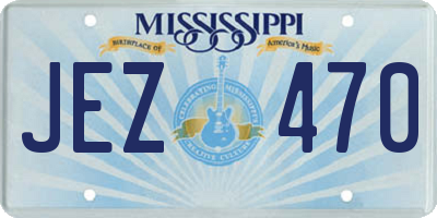 MS license plate JEZ470