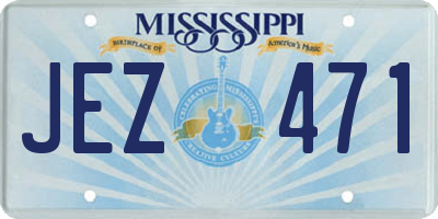 MS license plate JEZ471