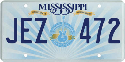 MS license plate JEZ472