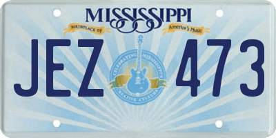 MS license plate JEZ473