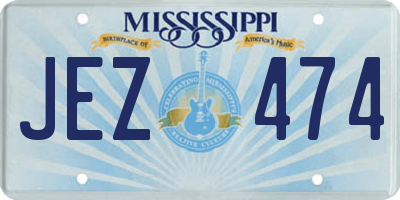 MS license plate JEZ474