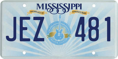 MS license plate JEZ481