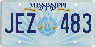 MS license plate JEZ483