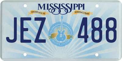 MS license plate JEZ488
