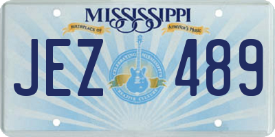 MS license plate JEZ489