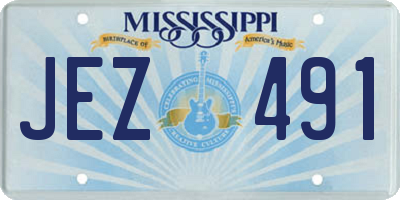 MS license plate JEZ491