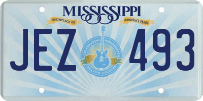 MS license plate JEZ493