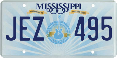 MS license plate JEZ495