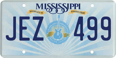 MS license plate JEZ499