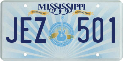 MS license plate JEZ501