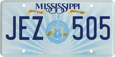 MS license plate JEZ505