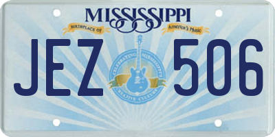 MS license plate JEZ506
