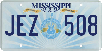 MS license plate JEZ508