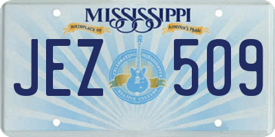 MS license plate JEZ509