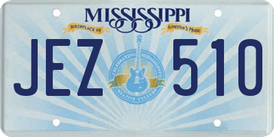 MS license plate JEZ510