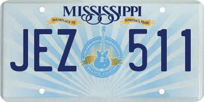 MS license plate JEZ511