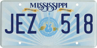 MS license plate JEZ518