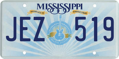 MS license plate JEZ519