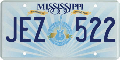MS license plate JEZ522