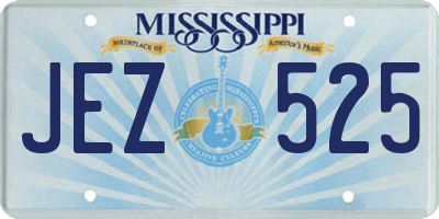 MS license plate JEZ525
