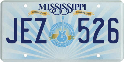 MS license plate JEZ526